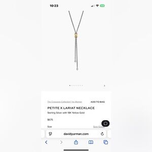 David Yurman Silver and Gold Necklace